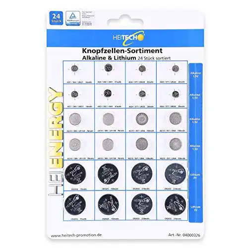 Die beste Knopfzelle HEITECH Promotion GmbH HEITECH 24er Pack 2026 Test Bestseller Knopfzelle HEITECH Promotion GmbH HEITECH 24er Pack
