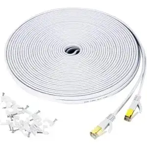 LAN-Kabel 15m YOREPEK Cat 7 Ethernet Kabel Flach