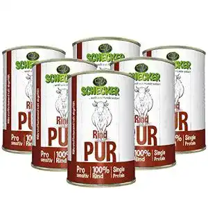 Glutenfreies Hundefutter Schecker Rind PUR 6 x 410g