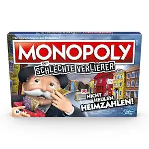 Monopoly Hasbro für schlechte Verlierer Brettspiel ab 8 Jahren