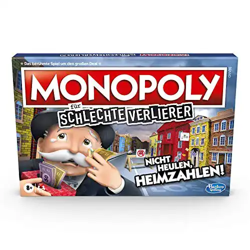 Spiele ab 8 Jahren Hasbro E9972100 Monopoly für schlechte Verlierer