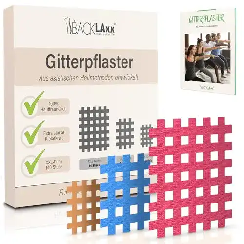 Akupunkturpflaster BACKLAxx ® Gittertape – 140 Stück Set