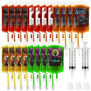Blutbeutel Cabilock Halloween für Getränke: 20 Stück 250 ml