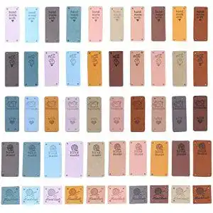 Lederlabel Zasvec Handmade Label 50 Stück Lederetiketten