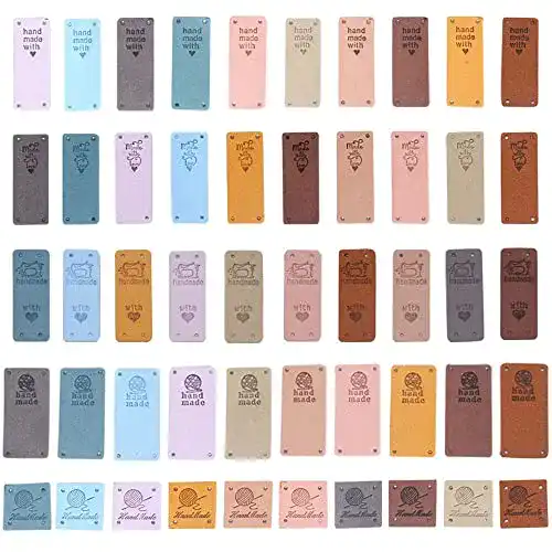 Lederlabel Zasvec Handmade Label 50 Stück Lederetiketten