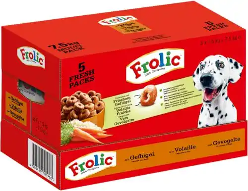 Frolic-Hundefutter Frolic Complete Hundefutter Geflügel, Gemüse