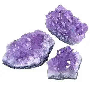 Amethyst-Drusenstück Lebensquelle Plus Amethyst Kristalle, 3er