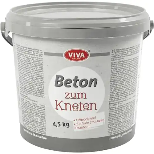 Knetbeton Viva Decor ® Bastel Beton zum Kneten, 4,5 kg Eimer