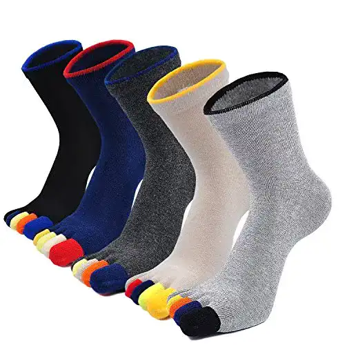Zehensocken Herren PUTUO Herren Zehensocken Baumwolle