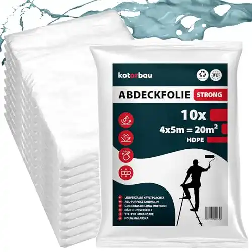 Abdeckfolie KOTARBAU ® 10er Set 4x5m Transparent