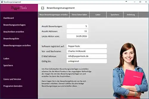 Bewerbungssoftware PepperTools Bewerbungsmappen Lebenslauf