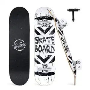 Skateboard BELEEV 31×8 Zoll Komplette Cruiser 7-Lagiger
