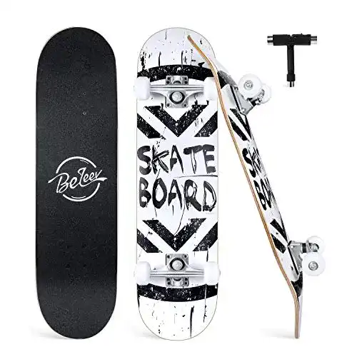 Skateboard BELEEV 31×8 Zoll Komplette Cruiser 7-Lagiger