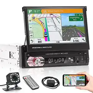 Autoradio mit Rückfahrkamera NHOPEEW 1Din, mit Navi, 7 Zoll