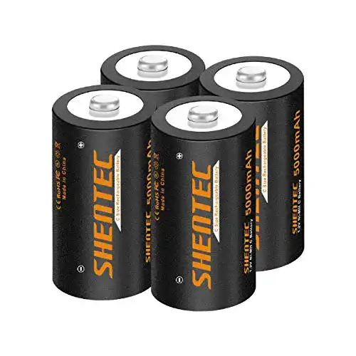 Baby C Akku Shentec 4 Stück C Akku Batterien 5000mAh 1.2V