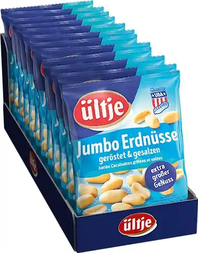 Gesalzene Erdnüsse ültje Jumbo Erdnüsse geröstet & gesalzen 12er