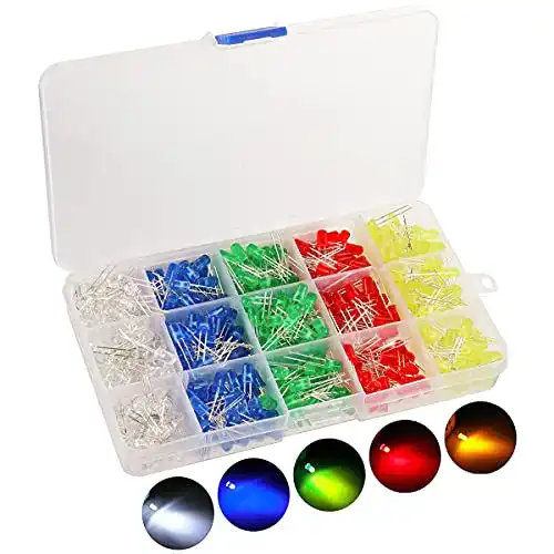 Leuchtdioden KINSOHOME 500 Pcs 5mm LED Dioden Set