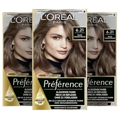 Braune Haarfarbe L’Oréal Paris Permanente Haarfarbe, Haarfärbeset