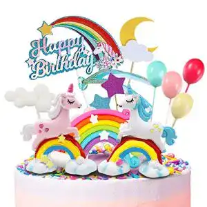 Einhorn-Tortendeko Humairc Einhorn Regenbogen Tortendeko Happy