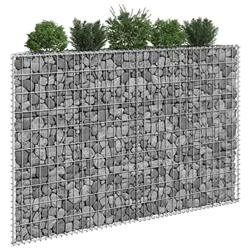 Gabionen-Hochbeet Deufre 150x20x100 cm verzinkter Stahl