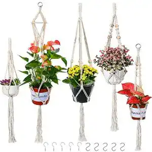 Blumenampel GoMaihe Makramee 5er Set