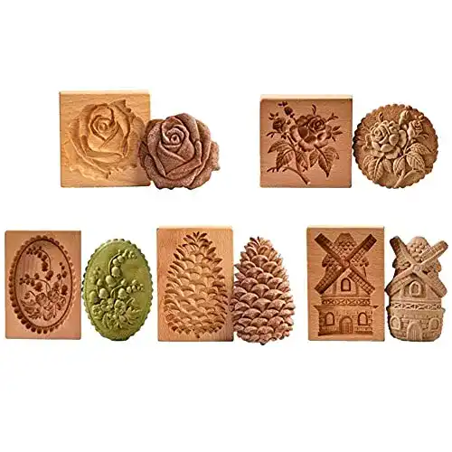 Spekulatiusformen Halimer Cookie Mold Cutter, lustige hölzerne