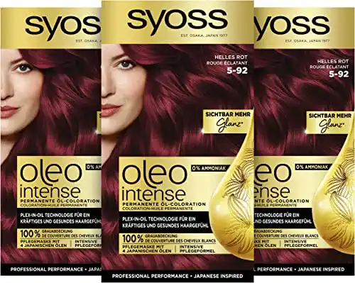 Rote Haarfarbe Grospe Syoss Oleo Intense Öl-Coloration 5-92