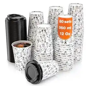 Coffee-to-go-Becher aus Pappe CupCup, 80 Becher + Deckel