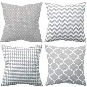 Sofa-Kissen Amilian 4er Set Dekokissen 50×50 mit Füllung u. Bezug