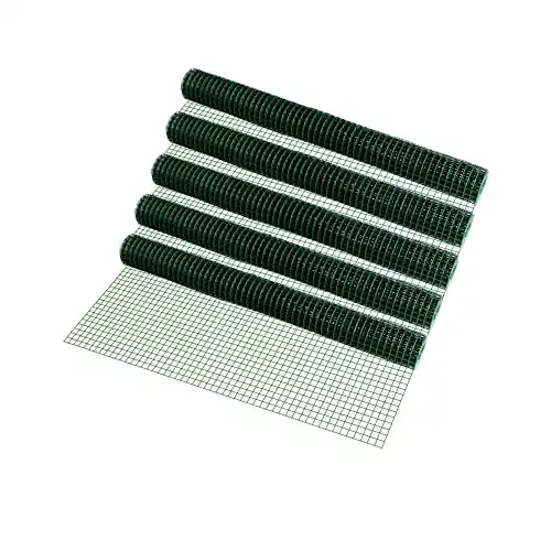 Volierendraht pro.tec Drahtgitter 5 Rollen 4-Eck 1m x 5m grün Schweißgitter