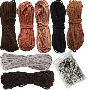 Lederbänder ANKKY Lederschnur 5M x 3mm Lederband 7 Stück