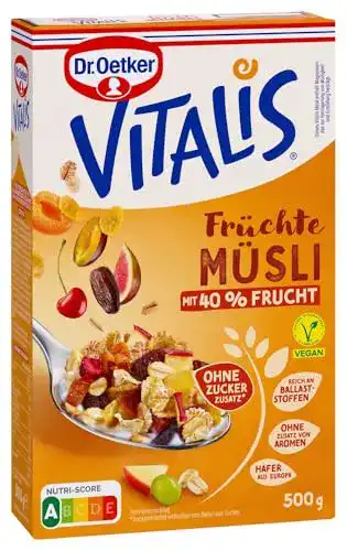 Vitalis-Müsli Dr. Oetker Vitalis Früchtemüsli, 500g