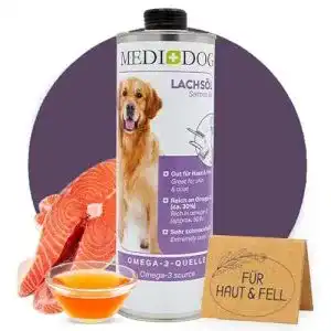 Lachsöl Hunde MEDIDOG 1 Liter Rotes Premium Lachsöl