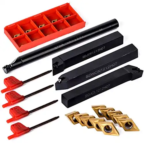 Drehmeißel PTPTRATE 10 tlg DCMT0702 Hartmetalleinsätze