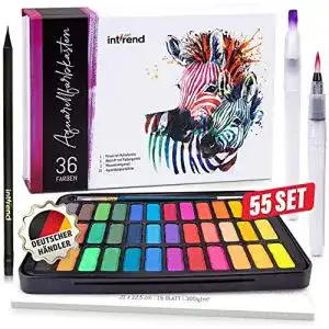Aquarellfarben int!rend Aquarellfarbkasten 55er Set, hochwertig