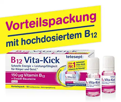 Vitamin B12 tetesept B12 Vita-Kick Trinkampullen, 18 Fläschchen