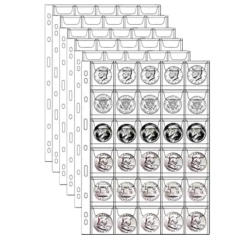 Münzhüllen MUROAD, 300 Tasche Münz-Aufbewahrung, 10er Pack