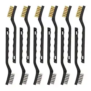 Drahtbürste Amazon Basics Edelstahl- und Messingbürste, 12er