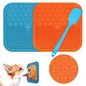 Leckmatte Hund Morfone, BPA-frei,2 Stück mit 1 Silikonspatel