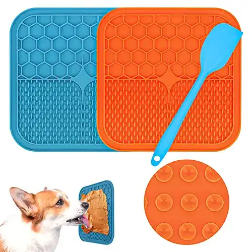 Leckmatte Hund Morfone, BPA-frei,2 Stück mit 1 Silikonspatel