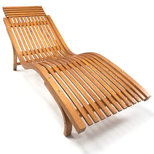 Gartenliege (Holz) Ampel 24 Sonnenliege Cannes, ergonomisch
