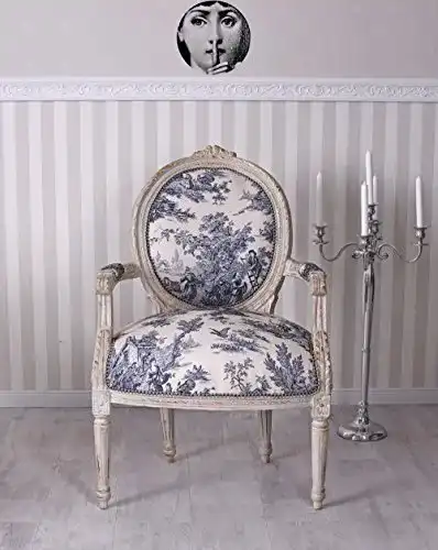 Die beste Barock-Stuhl PALAZZO INT Sessel Barock Landhaus Toile de Jouy 2026 Test Bestseller Barock-Stuhl PALAZZO INT Sessel Barock Landhaus Toile de Jouy