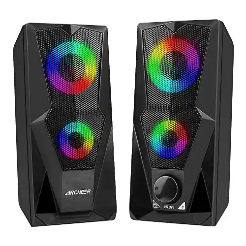 Gaming-Lautsprecher ARCHEER PC Lautsprecher USB Gaming