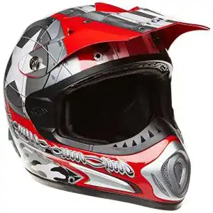 Motorradhelm Römer Starcross Cross/MX, Rot/Silber, Größe XL