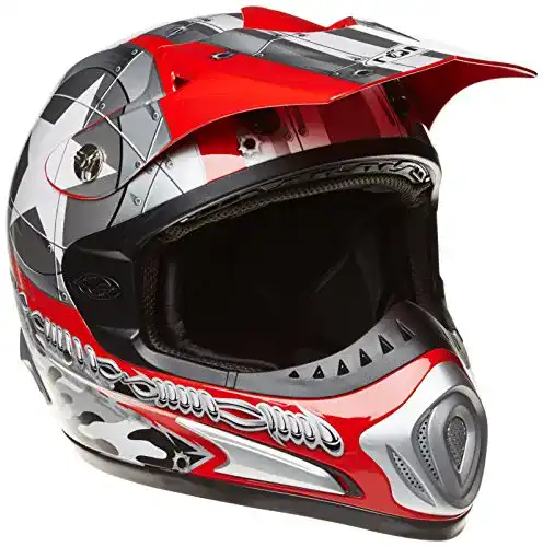 Motorradhelm Römer Starcross Cross/MX, Rot/Silber, Größe XL
