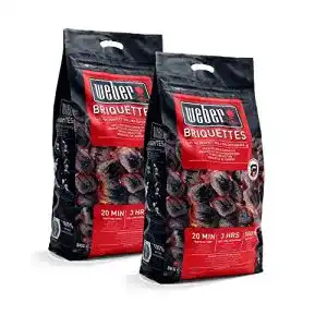 Grillbrikett Weber 2 x 8kg BBQ Holzkohle Brikett