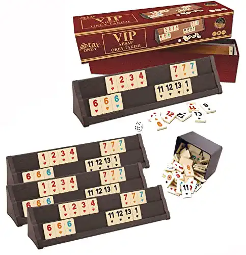 Rummy BEKAN Okey Takimi Cafe Holz Ahsap Set Melamin Steine