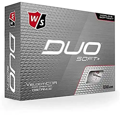 Golfball Wilson Staff, Weltweit weichster 2-teiliger Herren für maximale Reichweite, 12er-Pack