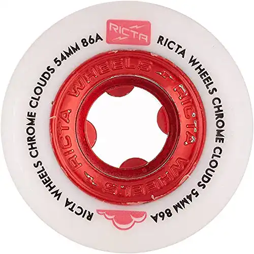 Skateboard-Rollen Ricta Chrome Clouds Red 86a Skateboard Wheel