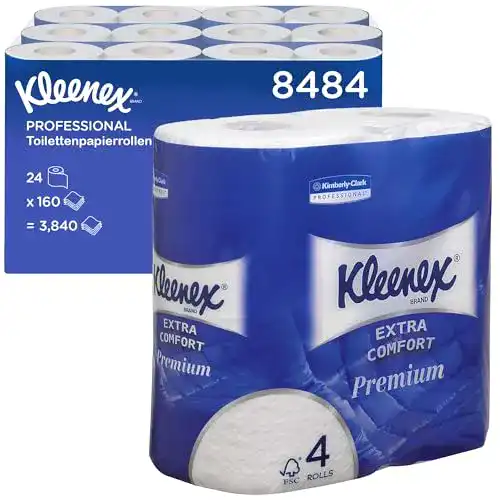 Toilettenpapier 4-lagig Kleenex Extra Komfort, 4-lagig, 24 Rollen